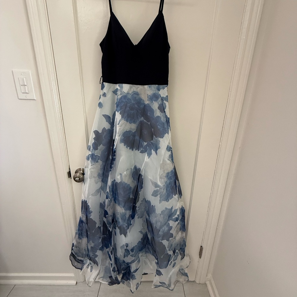 Eliza J Blue Floral Dress